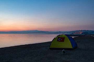 トルコ海辺のキャンプ