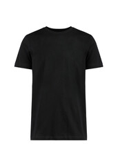 Men's black blank T-shirt template