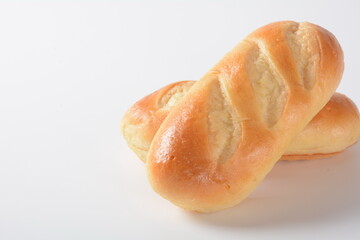 French baguette. Fresh mini baguettes with crispy Golden crust