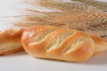 French baguette. Fresh mini baguettes with crispy Golden crust