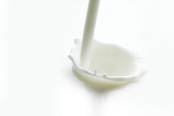 Pouring milk splash