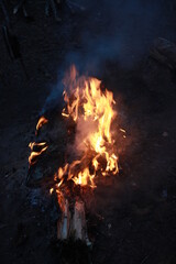 night campfire