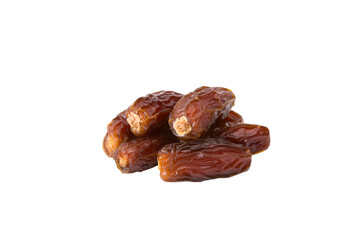 Dates fruit on white background 