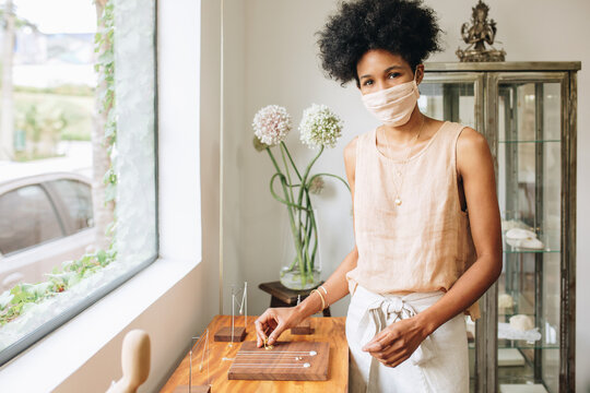 Jewelry designer running business during pandemic
