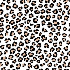 Leopard seamless pattern. Wild animal print. Vector african camouflage skin illusration