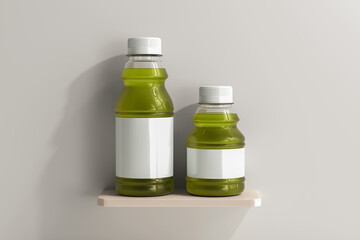 Transparent Beverage Bottle 3D Rendering
