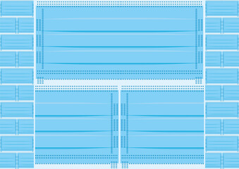 Medical mask. Seamless vector pattern. For wallpapers, backgrounds, fabrics and more. 