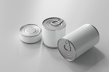 Isolated Food Can 3D Rendering