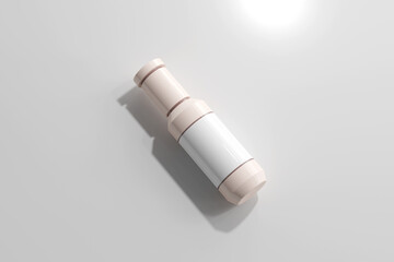 Isolated Cosmetic Plastic Bottle 3D Rendering
