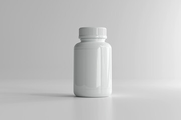 Isolated Plastic Medicine Bottle 3D Rendering