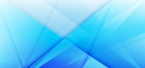 Obraz premium Abstract white and blue gradient triangles overlapping background. Modern Template.