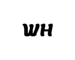 Naklejka na ściany i meble WH HW letter logo design vector template
