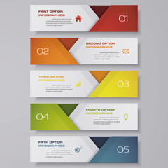 Design clean number banners template. Vector. EPS 10.	