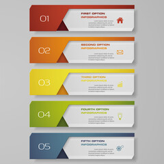 Design clean number banners template. Vector. EPS 10.	