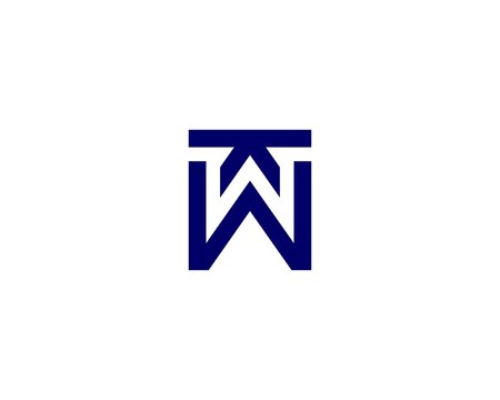 WK KW letter logo design vector template