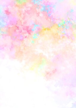 幻想的な虹色ピンクの水彩テクスチャ背景