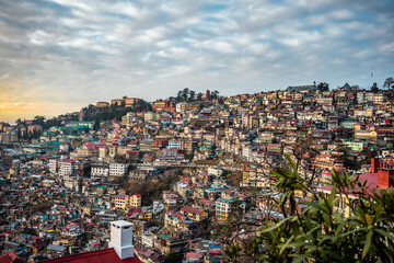View of Shimla city Himachal Pradesh, India