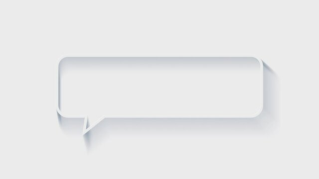 An Animation of a Blank empty speech bubbles on white background