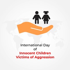 vector illustration for international day of innocent children victims of aggression