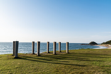 志賀島　海と太陽と柱