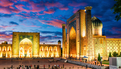 Registan, an old public square in Samarkand, Uzbekistan
