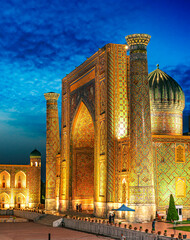 Registan, an old public square in Samarkand, Uzbekistan