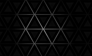 black triangular carbon texture, 3d background. Repeating geometric