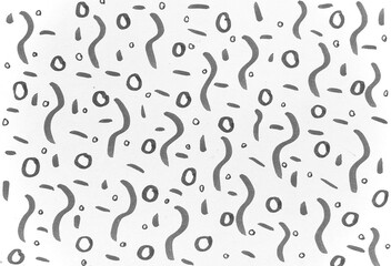 Hand drawn  black and white background painted with watercolor markers