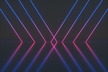 Obraz na płótnie Canvas 3d rendering shinny glow lines 