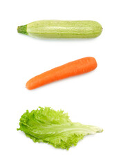 Zucchini carrots and salad © Igarts