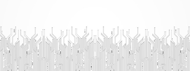 Abstract Technology Background, digital arrow speed up and circuit board pattern, microchip, power line, blank space