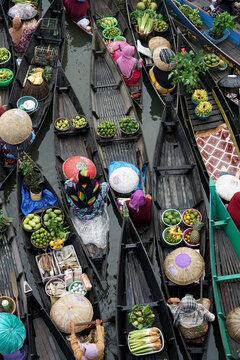 Floating market at Banjarmasin, Indonesia