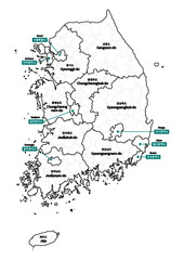 한국 지도 Various maps of Korea