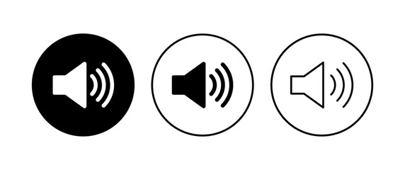 Speaker icon set. volume icon vector. loudspeaker icon vector. sound symbol