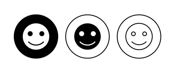 smile icon set. smile emoticon icon. feedback