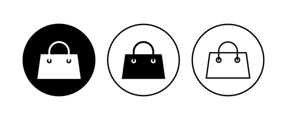 Shopping bag icon set. shopping icon vector
