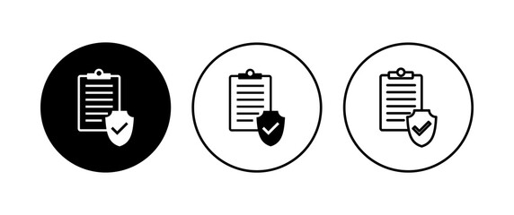 Insurance icon set. insurance symbol vector