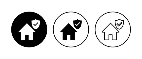 House insurance icon set. house protection icon.