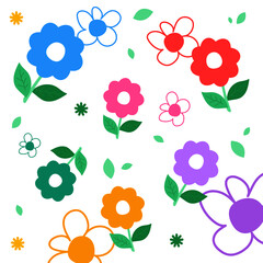 various cute flowers