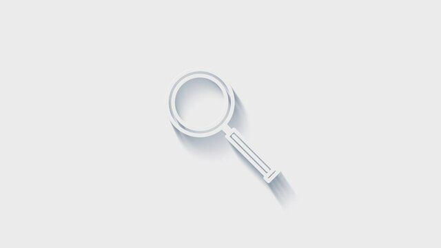 Office icon. Web 3D shadow icon set. Office, great design for any purposes. Motion graphics.