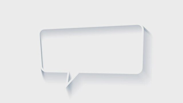 An Animation of a Blank empty speech bubbles on white background