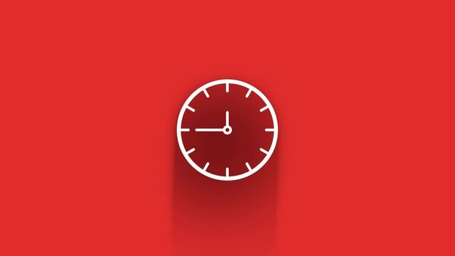 Office icon. Web long shadow icon set. Office, great design for any purposes. Motion graphics.