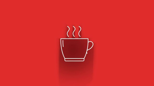 Office icon. Web long shadow icon set. Office, great design for any purposes. Motion graphics.
