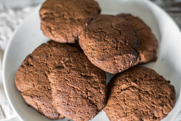 chocolate chip cookies on a plate