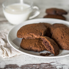 chocolate chip cookies and milk