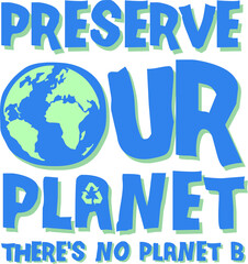 Vector print design for children with the theme of protecting the world and ecological balance.