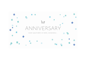 紙吹雪を散らしたクールな配色のアニバーサリー用画像