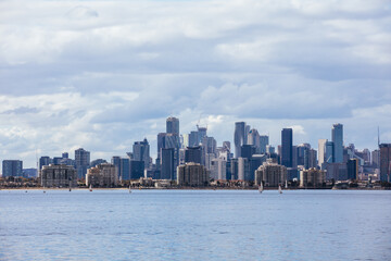 Melbourne Skyline from Williamstown in Australia