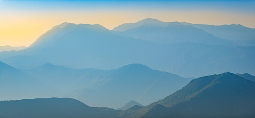 Fototapeta na wymiar Kotor bay mountains in Montenegro