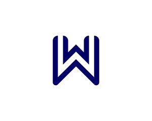 WW W Letter logo design vector template